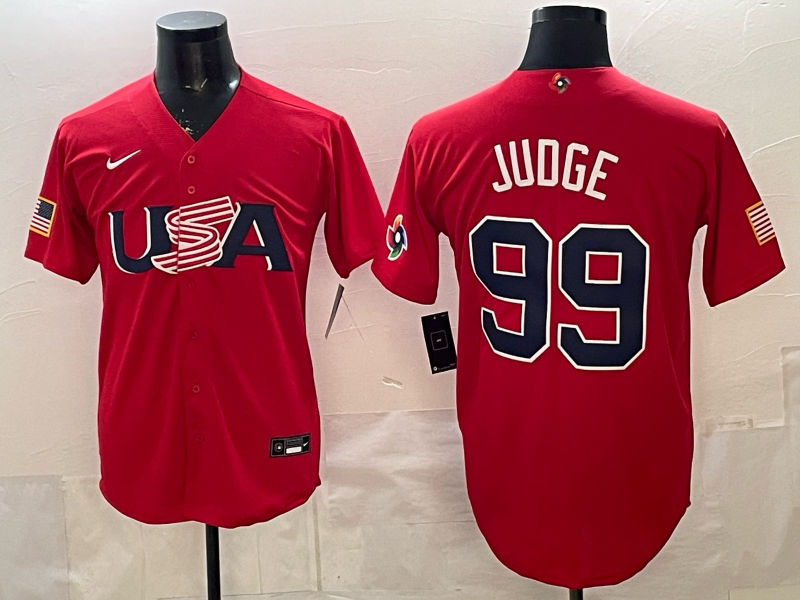 Men 2026 World Cub USA #99 Judge red Nike MLB Jersey 003->more jerseys->MLB Jersey